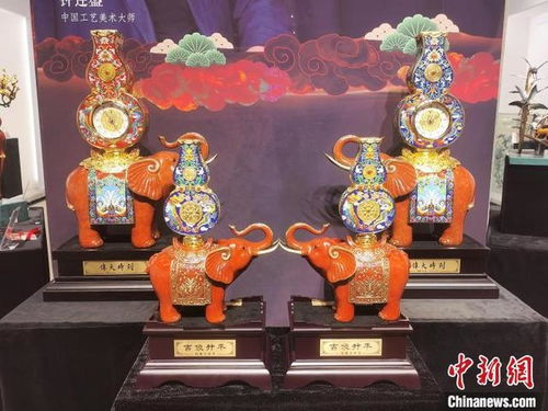 三项非遗跨界工艺美术品 吉象升平 铜雕珐琅尊亮相北京